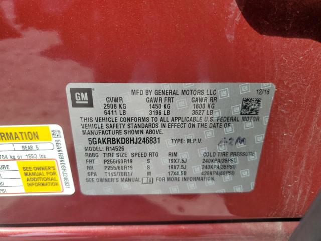 2017 BUICK ENCLAVE - 5GAKRBKD8HJ246831