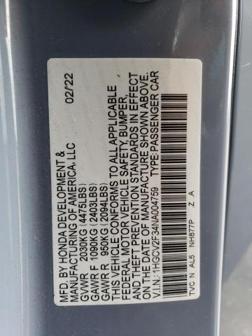 2022 HONDA ACCORD SPO - 1HGCV2F34NA004759