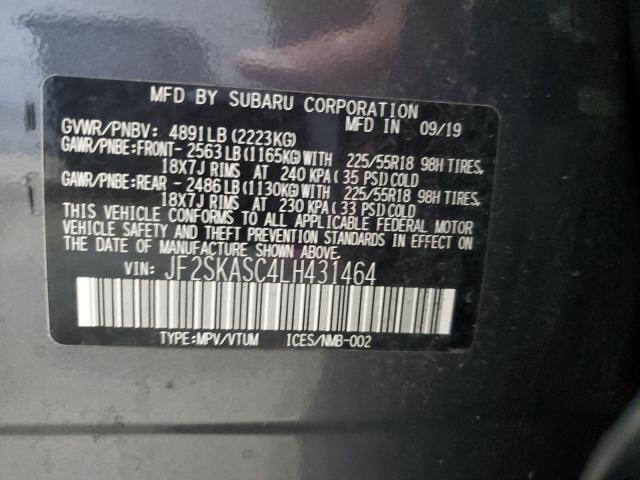 2020 SUBARU FORESTER L JF2SKASC4LH431464