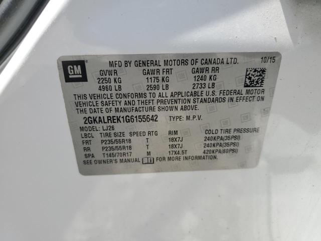2016 GMC TERRAIN DE - 2GKALREK1G6155642