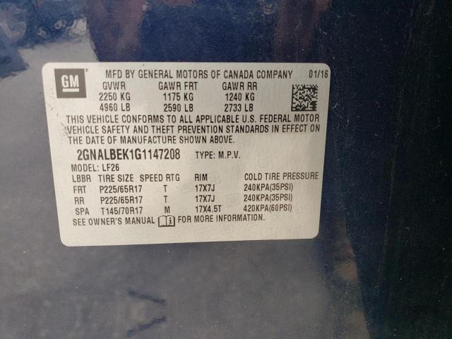 2016 CHEVROLET EQUINOX LS 2GNALBEK1G1147208