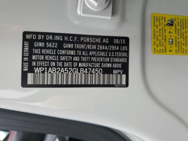 2016 PORSCHE MACAN S WP1AB2A52GLB47450