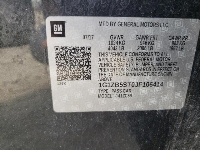 2018 CHEVROLET MALIBU LS 1G1ZB5ST0JF106414