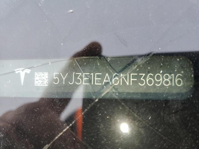 2022 TESLA MODEL 3 - 5YJ3E1EA6NF369816