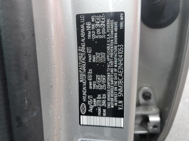2022 HYUNDAI TUCSON SEL 5NMJBCAE2NH041053