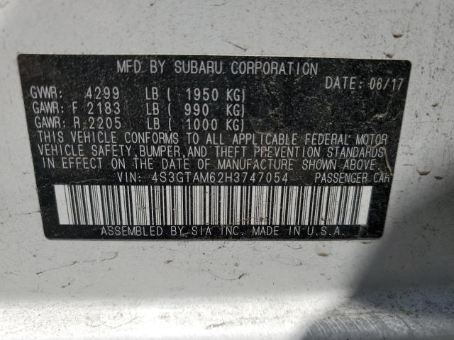 2017 SUBARU IMPREZA SP 4S3GTAM62H3747054