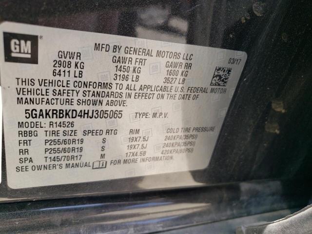 2017 BUICK ENCLAVE 5GAKRBKD4HJ305065