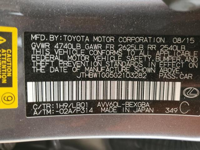 2016 LEXUS ES 300H - JTHBW1GG5G2103282