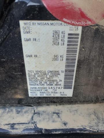 2019 NISSAN ALTIMA SL 1N4BL4EV5KC145747