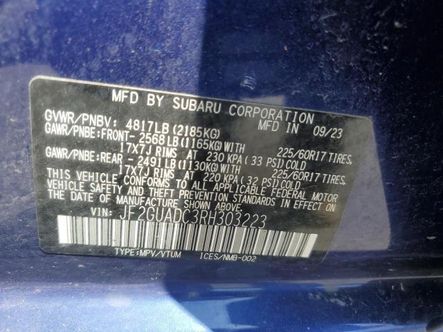 2024 SUBARU CROSSTREK JF2GUADC3RH303223