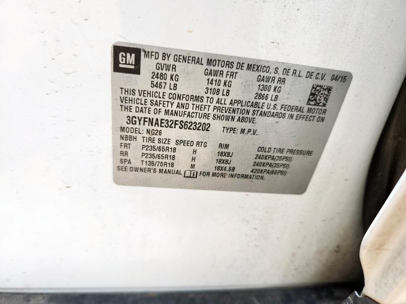 2015 CADILLAC SRX 3GYFNAE32FS623202