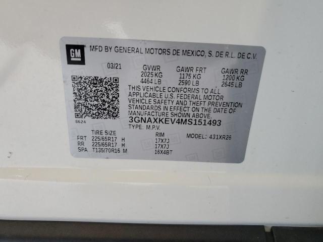 2021 CHEVROLET EQUINOX LT - 3GNAXKEV4MS151493