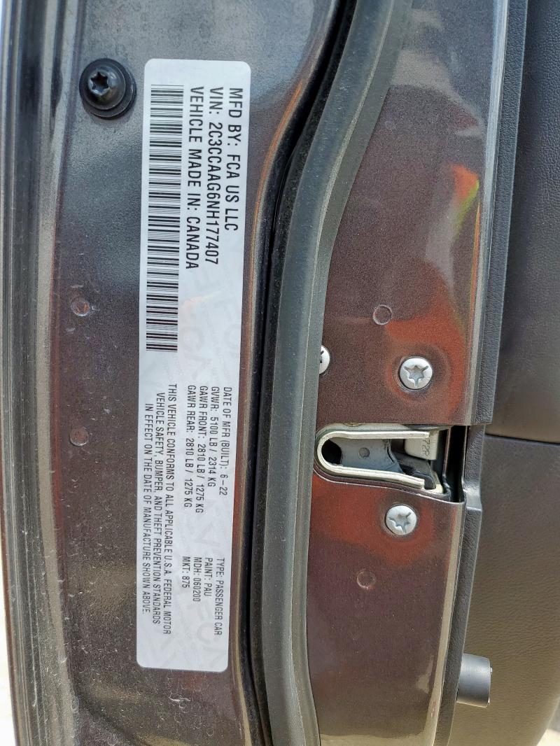 2022 CHRYSLER 300 TOURIN 2C3CCAAG6NH177407
