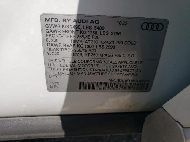 2023 AUDI Q5 PREMIUM WA1EAAFY5P2045255