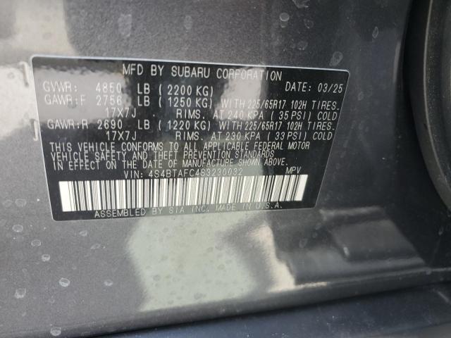 2025 SUBARU OUTBACK PR - 4S4BTAFC4S3230032