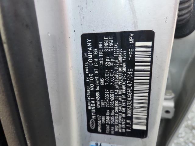 2017 HYUNDAI TUCSON LIM - KM8J33A46HU471049