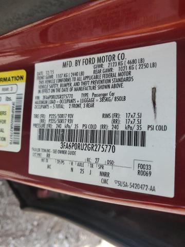2016 FORD FUSION TIT 3FA6P0RU2GR275770