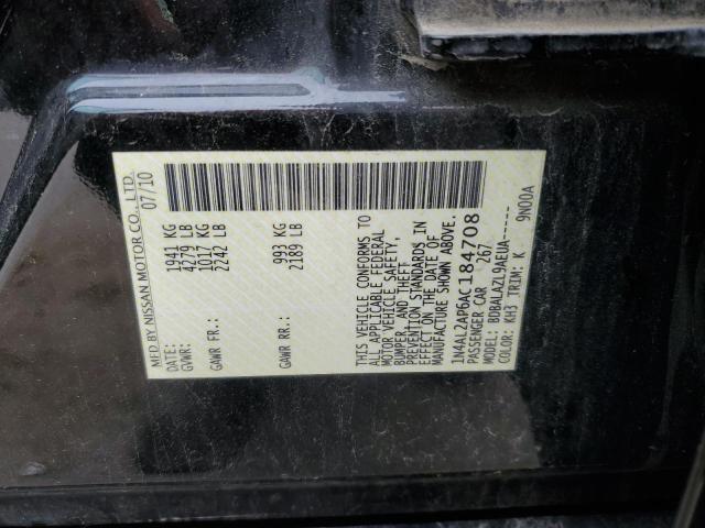 2010 NISSAN ALTIMA BASE - 1N4AL2AP6AC184708
