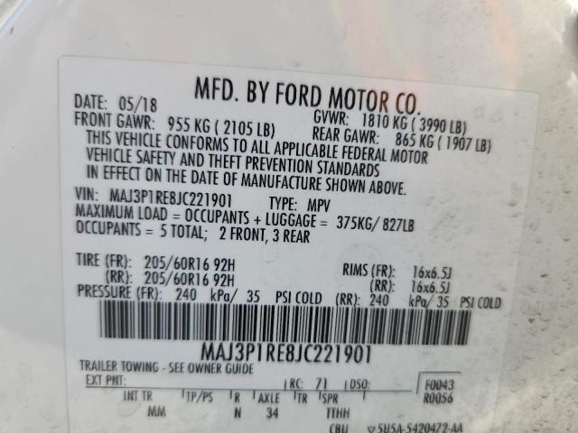 2018 FORD ECOSPORT S - MAJ3P1RE8JC221901