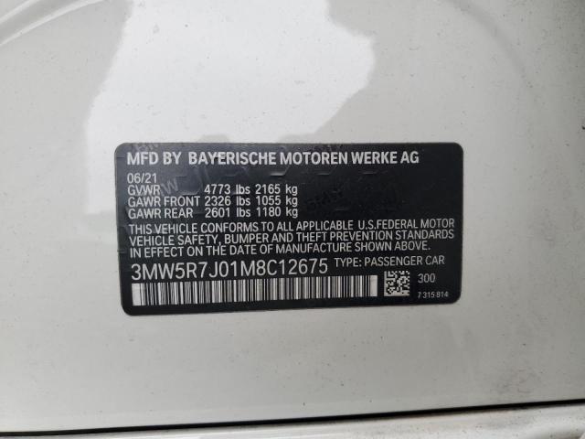 2021 BMW 330XI 3MW5R7J01M8C12675