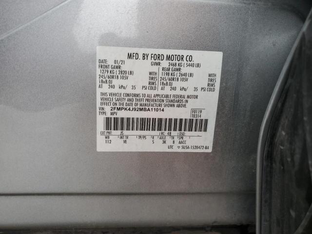 2021 FORD EDGE SEL - 2FMPK4J92MBA11014