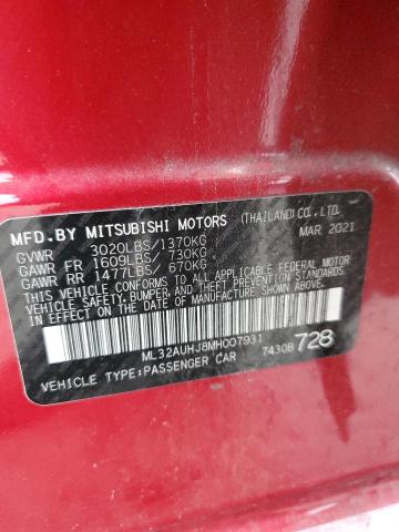 2021 MITSUBISHI MIRAGE ES ML32AUHJ8MH007931
