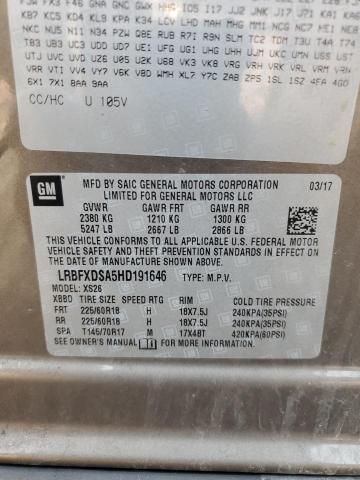 2017 BUICK ENVISION E LRBFXDSA5HD191646