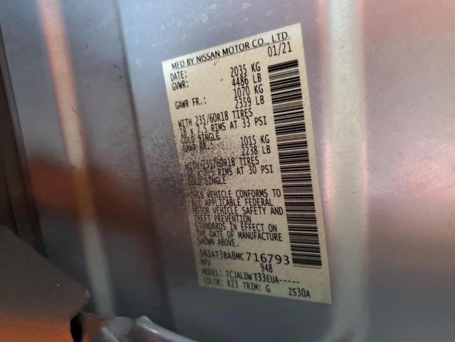 2021 NISSAN ROGUE SV - 5N1AT3BA8MC716793