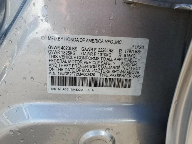2021 ACURA ILX PREMIU 19UDE2F72MA002420