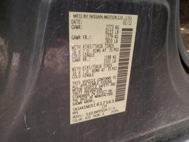 2012 NISSAN PATHFINDER - 5N1AR1NB3CC617563