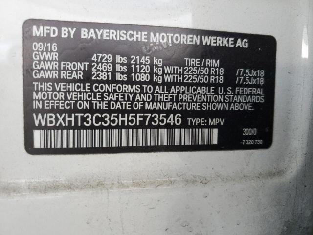 2017 BMW X1 XDRIVE2 - WBXHT3C35H5F73546