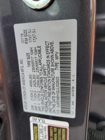 2018 HONDA CR-V LX 5J6RW6H32JL002933
