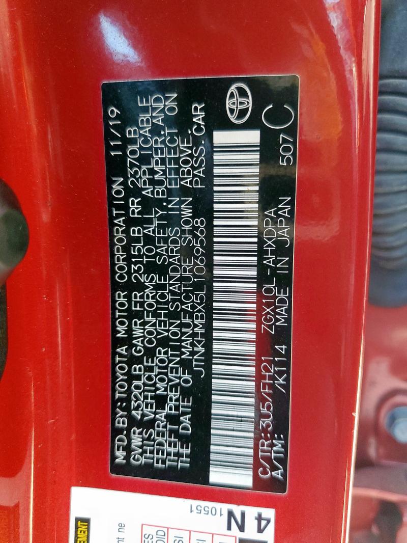 2020 TOYOTA C-HR XLE JTNKHMBX5L1069568
