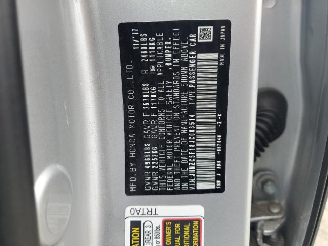 2018 HONDA CLARITY JHMZC5F18JC003514