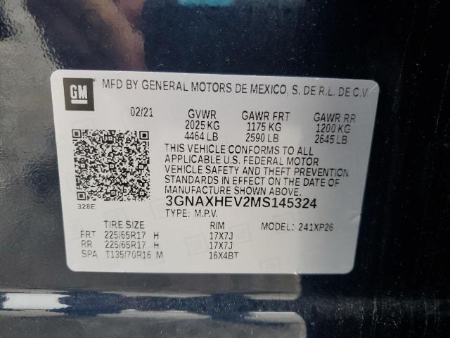 2021 CHEVROLET EQUINOX LS 3GNAXHEV2MS145324