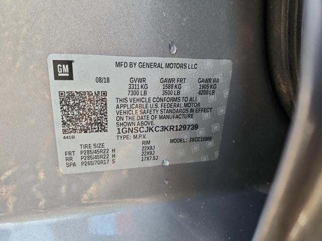 2019 CHEVROLET SUBURBAN C 1GNSCJKC3KR129739