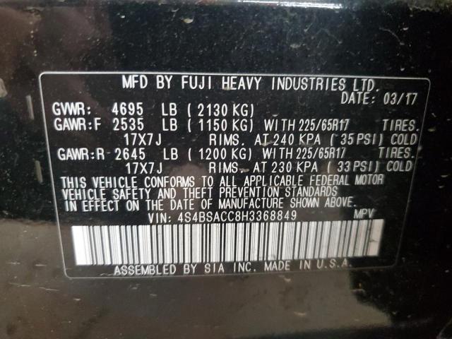 2017 SUBARU OUTBACK 2. - 4S4BSACC8H3368849