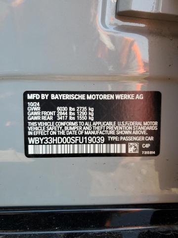 2025 BMW I4 M50 WBY33HD00SFU19039