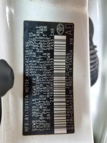 2016 TOYOTA COROLLA L - 2T1BURHE6GC510399