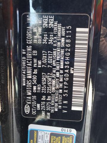2017 KIA SORENTO LX 5XYPGDA36HG268115