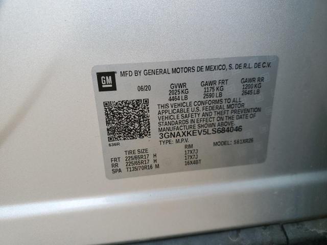 2020 CHEVROLET EQUINOX LT - 3GNAXKEV5LS684046