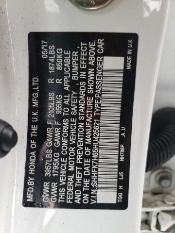 2017 HONDA CIVIC EX - SHHFK7H65HU425621