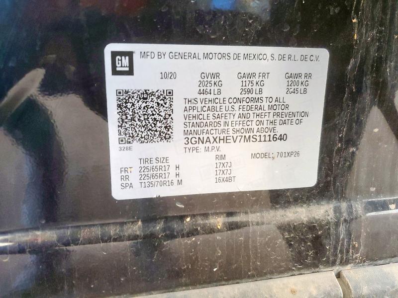 2021 CHEVROLET EQUINOX LS 3GNAXHEV7MS111640