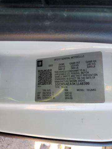 2019 CHEVROLET COLORADO - 1GCHSAEA3K1148399