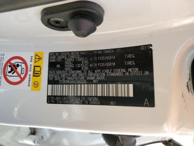 2017 LEXUS RX 350 BAS 2T2BZMCA6HC083232