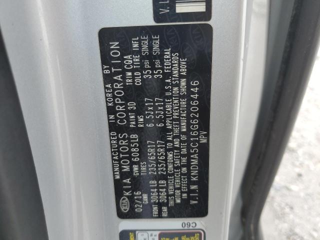 2016 KIA SEDONA L - KNDMA5C16G6206446