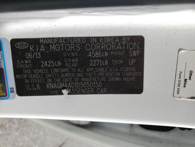 2013 KIA OPTIMA HYB - KNAGM4AD1D5050150