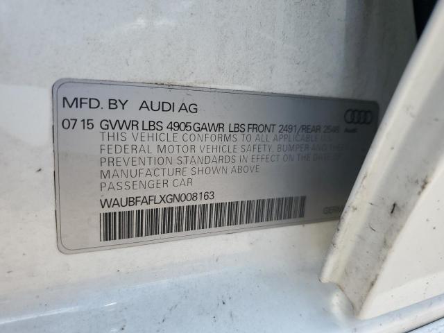 2016 AUDI A4 PREMIUM WAUBFAFLXGN008163