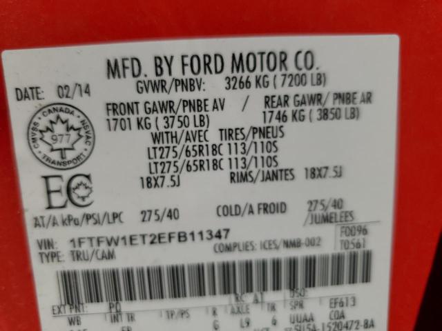 2014 FORD F150 SUPER - 1FTFW1ET2EFB11347