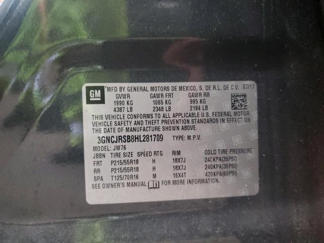 2017 CHEVROLET TRAX PREMI 3GNCJRSB8HL281709